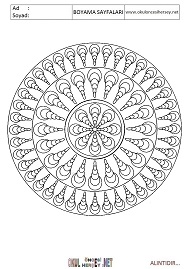 Mandala boyama sayfaları